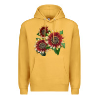 Mustard Florenza Sunflower Premium Hoodie - LillyAllenDesigns