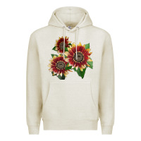 Oatmeal Heather Florenza Sunflower Premium Hoodie - LillyAllenDesigns