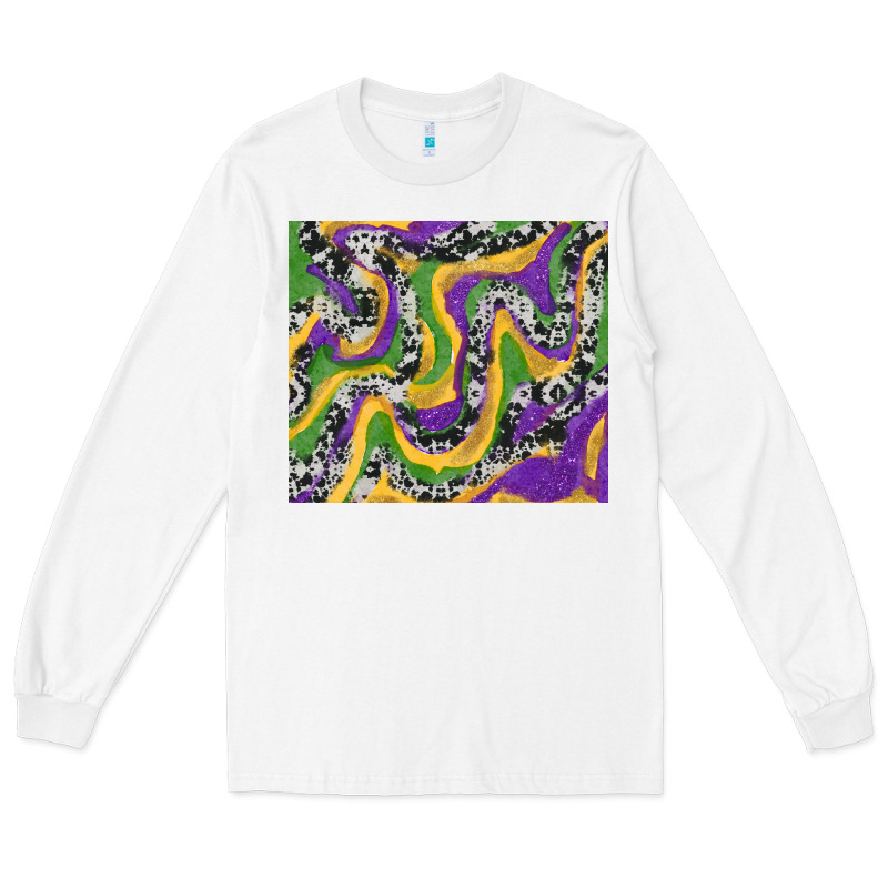 Mardi Gras Cowhide Long Sleeve Tee by RanaPortraitStore | Teevron