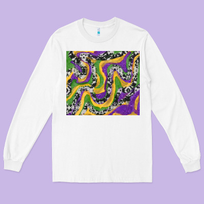 Long Sleeve Tee Mardi Gras Cowhide