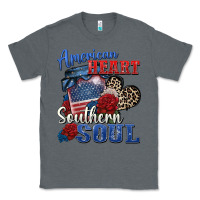 Charcoal Heather american heart southern soul Classic Tee - Zillion Design Studio
