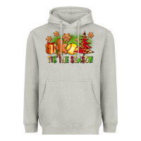 Moon Dust Tis The Season Christmas With Softball And Gingerbread Man Heavyweight Hoodie - FaDigitalArtStudio