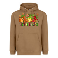 Toasted Coconut Tis The Season Christmas With Softball And Gingerbread Man Heavyweight Hoodie - FaDigitalArtStudio