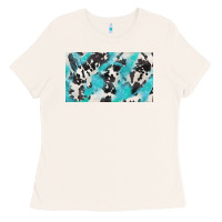 Bone cowhide glitter  cup Ladies Tee - BarkalooDesign