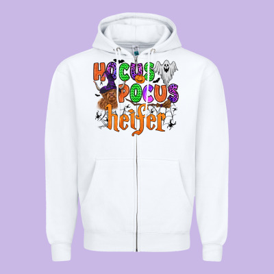 Hocus Pocus Heifer Zipper Hoodie Designed By Zillion Design Studio