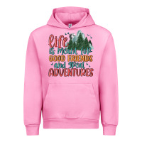 Fuchsia Pink life is meant for good friends and great adventure Urban Hoodie - MaliasSmallBusiness