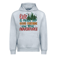Heather Grey life is meant for good friends and great adventure Urban Hoodie - MaliasSmallBusiness