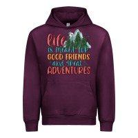 Mauve Wine life is meant for good friends and great adventure Urban Hoodie - MaliasSmallBusiness