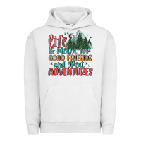 Pigment Lunar Rock life is meant for good friends and great adventure Urban Hoodie - MaliasSmallBusiness