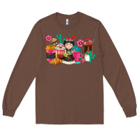 Chestnut But first cafecito y chismecito Long Sleeve Tee - RanaPortraitStore