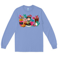 Colony Blue But first cafecito y chismecito Long Sleeve Tee - RanaPortraitStore
