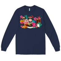 Navy But first cafecito y chismecito Long Sleeve Tee - RanaPortraitStore