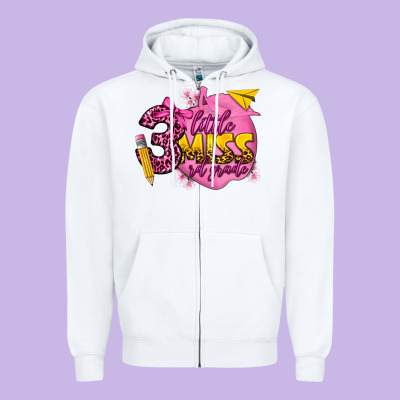 Little Miss 3 Rd Grade Zipper Hoodie Designed By Texasbilliewilder