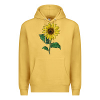 Antique Gold Sunray yellow sunflower Premium Hoodie - LillyAllenDesigns