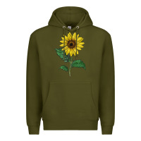 Army Green Sunray yellow sunflower Premium Hoodie - LillyAllenDesigns