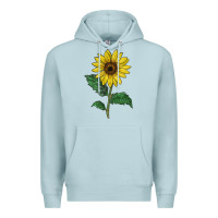 Blue Mist Sunray yellow sunflower Premium Hoodie - LillyAllenDesigns