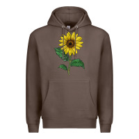Coffee Sunray yellow sunflower Premium Hoodie - LillyAllenDesigns