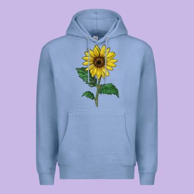 Sunray Yellow Sunflower Premium Hoodie Designed By Lillyallendesigns