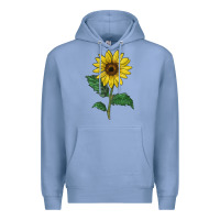 Colony Blue Sunray yellow sunflower Premium Hoodie - LillyAllenDesigns
