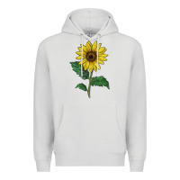 Dove Grey Sunray yellow sunflower Premium Hoodie - LillyAllenDesigns