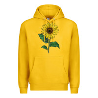 Lemon Sunray yellow sunflower Premium Hoodie - LillyAllenDesigns