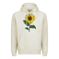 Oatmeal Heather Sunray yellow sunflower Premium Hoodie - LillyAllenDesigns