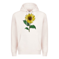 Pale Pink Sunray yellow sunflower Premium Hoodie - LillyAllenDesigns