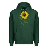 Sports Green Sunray yellow sunflower Premium Hoodie - LillyAllenDesigns