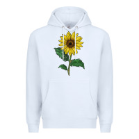White Sunray yellow sunflower Premium Hoodie - LillyAllenDesigns