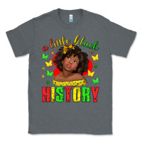 Charcoal Heather a little black history with girl juneteenth Classic Tee - texasbilliewilder