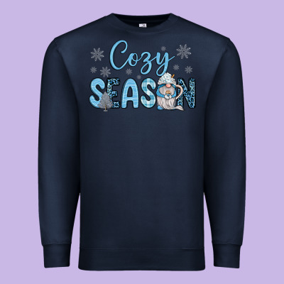 Cozy Season Gnome Coffee Premium Sweatshirt Designed By Jahusdesignshop