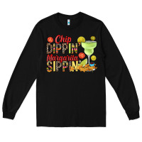 Black Chip dippin' margarita sippin' Long Sleeve Tee - RanaPortraitStore