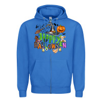 True Royal happy halloween farm animals Zipper Hoodie - Zillion Design Studio