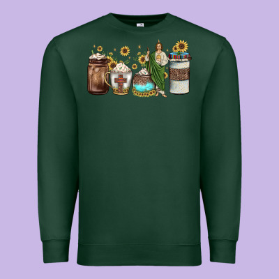 San Judas Coffee Premium Sweatshirt Designed By Jahusdesignshop