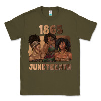 Army Green 1865 juneteenth melanin with afro Classic Tee - texasbilliewilder
