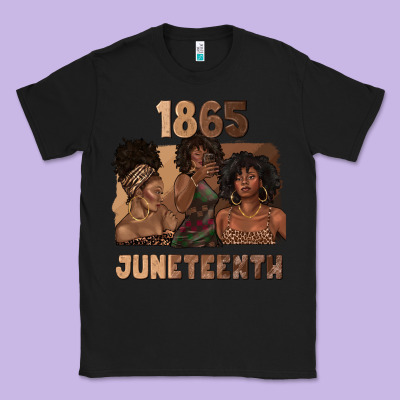Classic Tee 1865 juneteenth melanin with afro