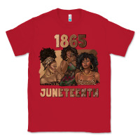 Red 1865 juneteenth melanin with afro Classic Tee - texasbilliewilder