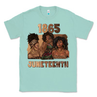 Seafoam 1865 juneteenth melanin with afro Classic Tee - texasbilliewilder