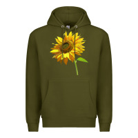 Army Green sunflower Premium Hoodie - LillyAllenDesigns