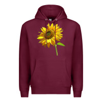 Burgundy sunflower Premium Hoodie - LillyAllenDesigns