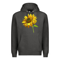 Charcoal Heather sunflower Premium Hoodie - LillyAllenDesigns