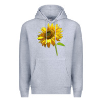 Heather Grey sunflower Premium Hoodie - LillyAllenDesigns