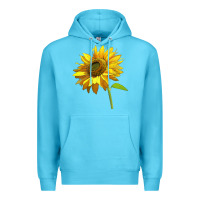 Ocean Blue sunflower Premium Hoodie - LillyAllenDesigns
