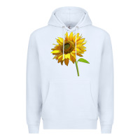 White sunflower Premium Hoodie - LillyAllenDesigns
