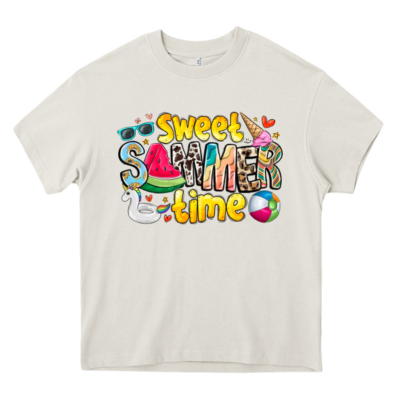 Summer Time Heavy Core Tee by CowhideDigitalArt | Teevron