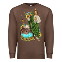Chestnut san judas coffee cup sunflower Premium Sweatshirt - JahusDesignShop