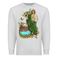 Dove Grey san judas coffee cup sunflower Premium Sweatshirt - JahusDesignShop