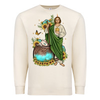 Sandshell san judas coffee cup sunflower Premium Sweatshirt - JahusDesignShop