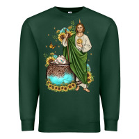 Sports Green san judas coffee cup sunflower Premium Sweatshirt - JahusDesignShop