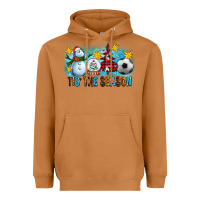 Meerkat Tis The Season Christmas With Soccer Ball And Snowman Heavyweight Hoodie - FaDigitalArtStudio